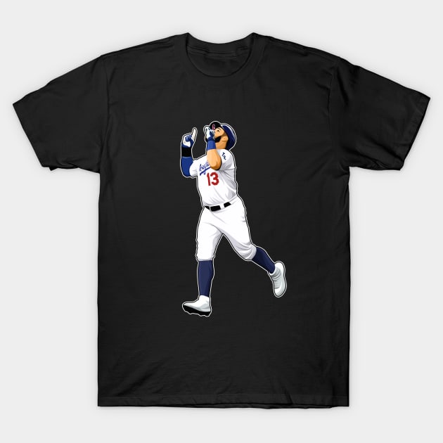 Max Muncy #13 Celebrates T-Shirt by RunAndGow